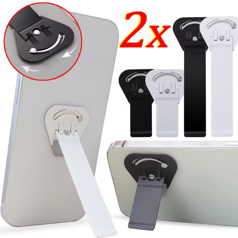 Desk Setup Stand - Stainless Steel Rotatable Cellphone Support Kickstand