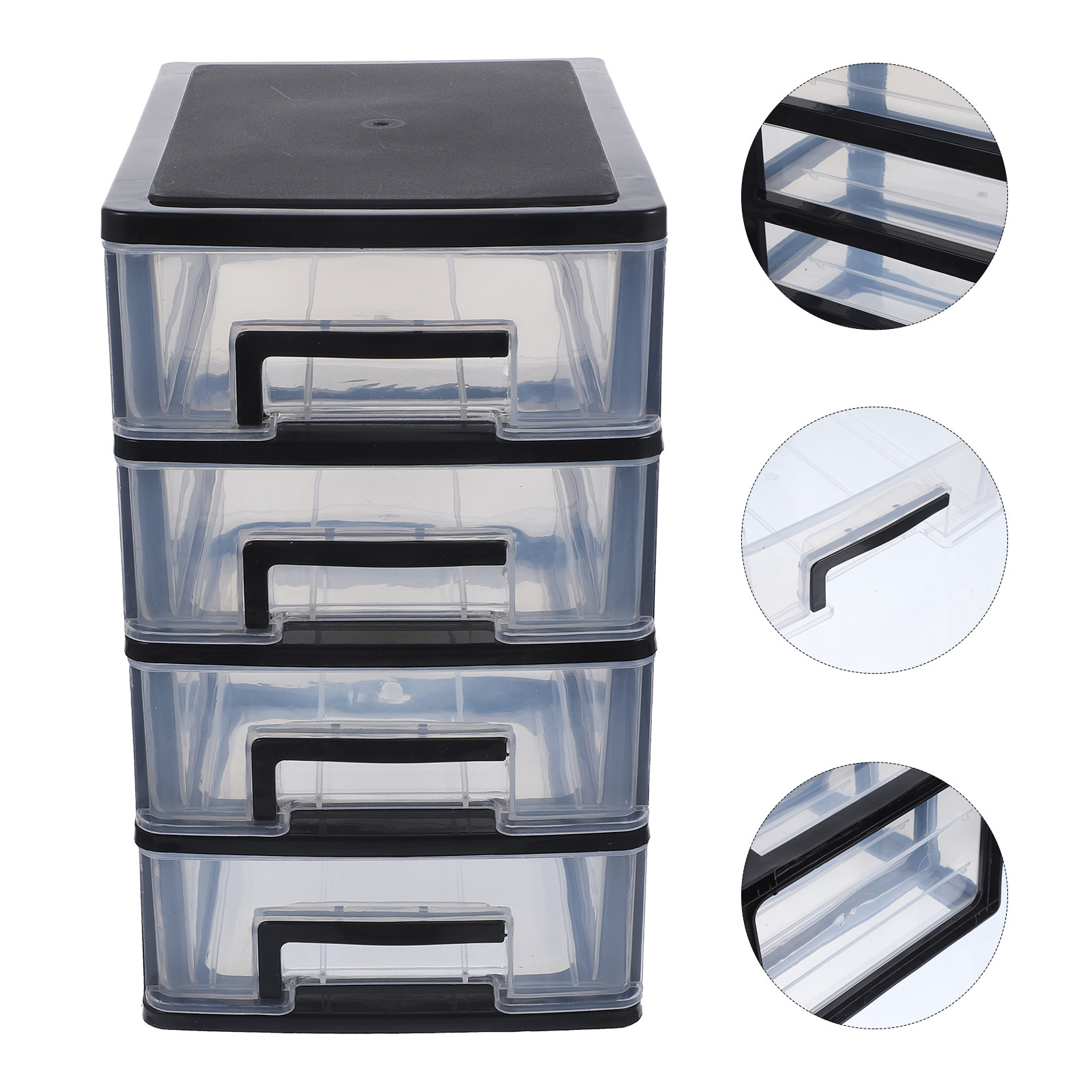 Desk Setup For Small Space - Four Layer Drawer Type Storage Box