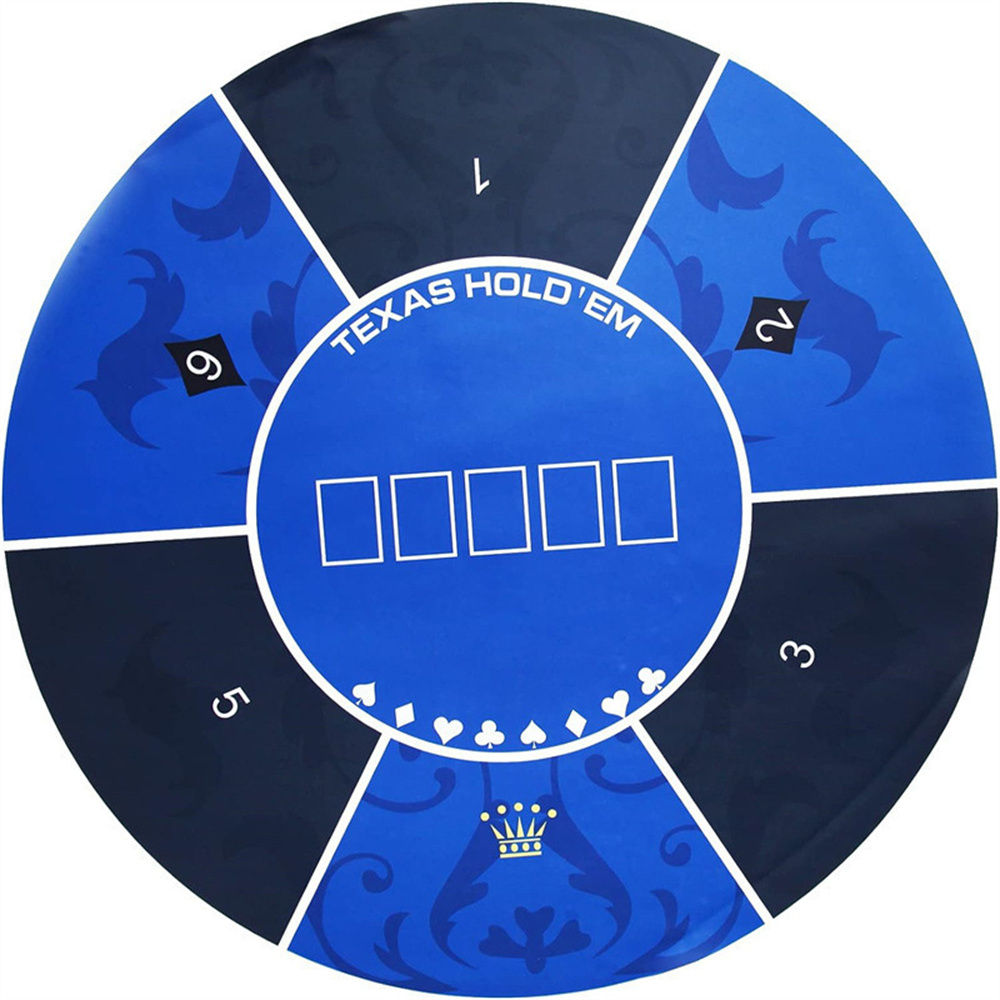 Rubber Mat Desk - Round Casino Tablecloth Poker Games Mat