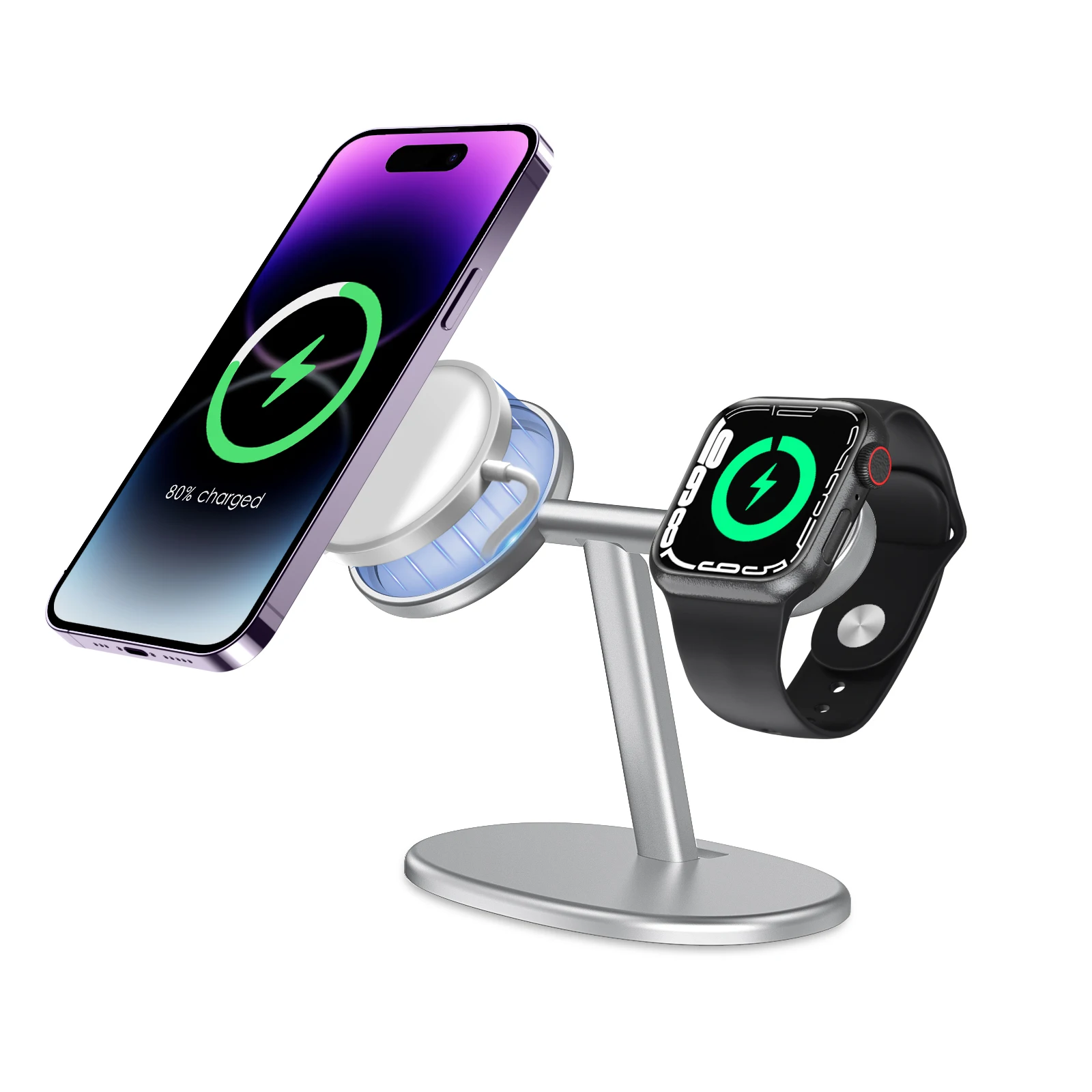 Desk Setup Stand - EWA 2-in-1 Desktop Phone Stand Desk