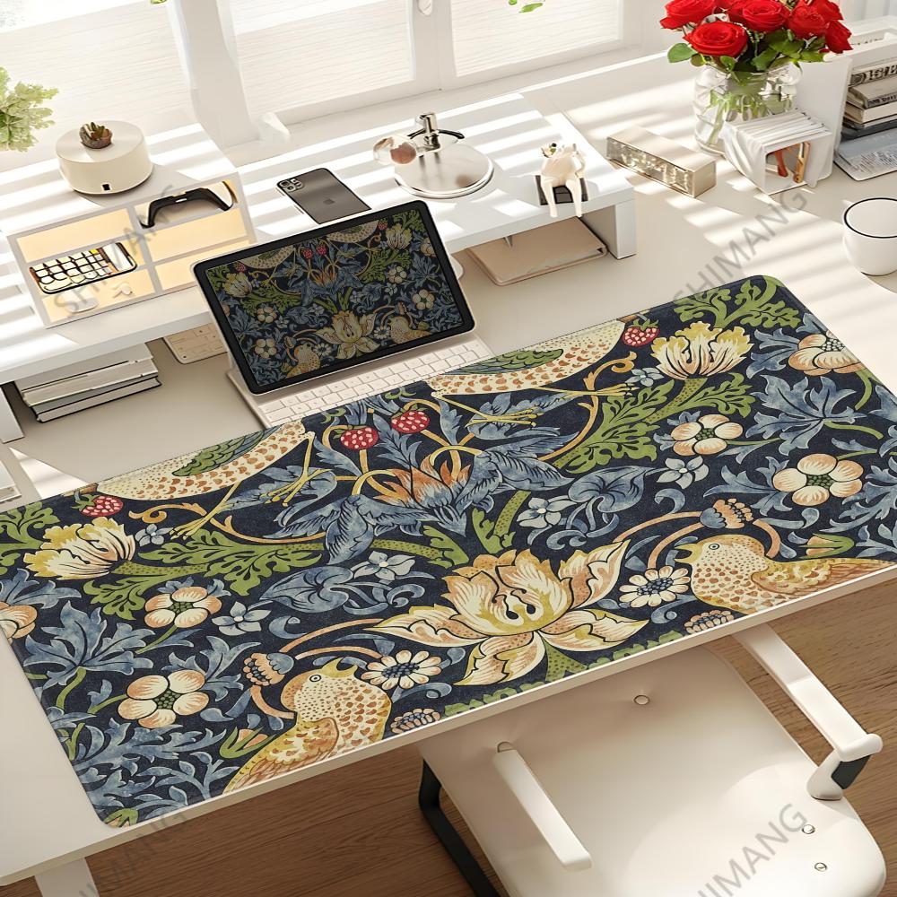 Desk Setup Tech - Xxl Mouse Pad 900x400 William Morris