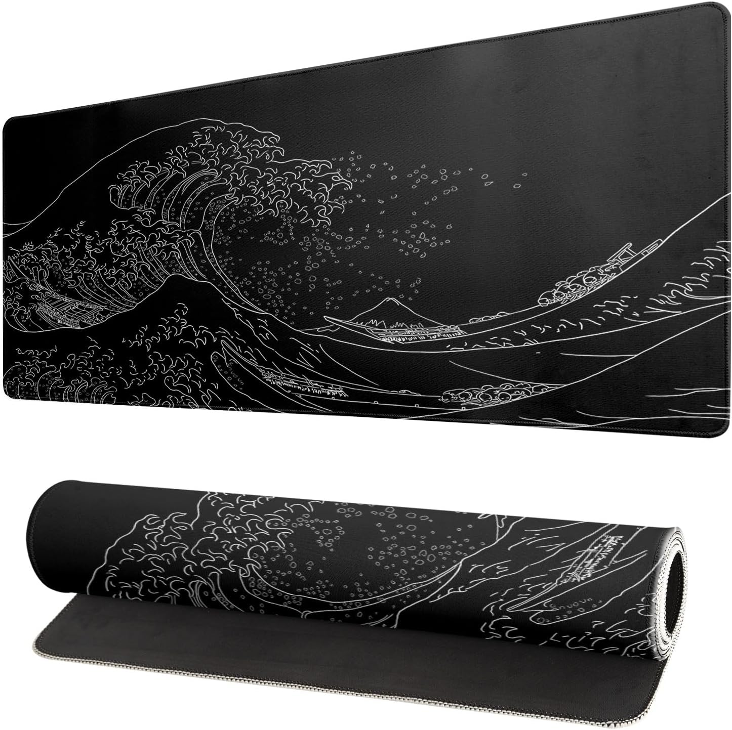 Rubber Mat Desk - 31.5x11.8 Inch Large Mouse Pad, Japanese