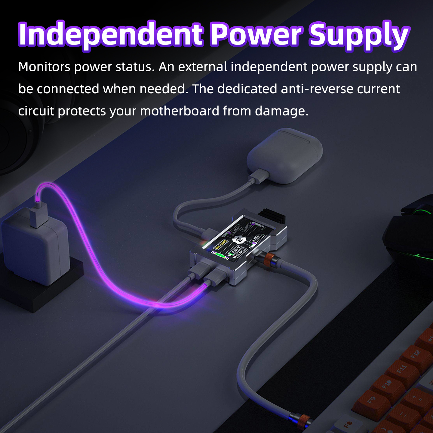 HMHUB Gaming USB Hub - 2-To-3  - Desk Setup Usb Hub 리뷰 및 가격