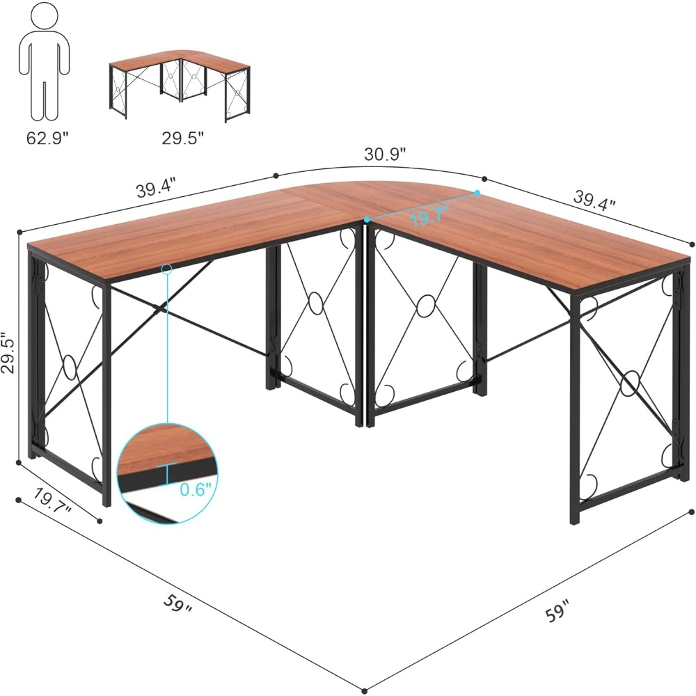 Compact 39.4 Folding Laptop De - Desk Setup For Small Space 리뷰 및 가격