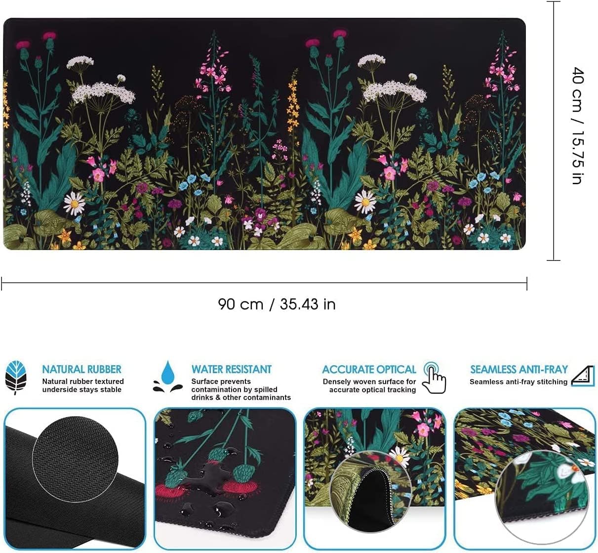 Large Desk Pad, 35.4x15.7in Ex - Rubber Mat Desk 리뷰 및 가격