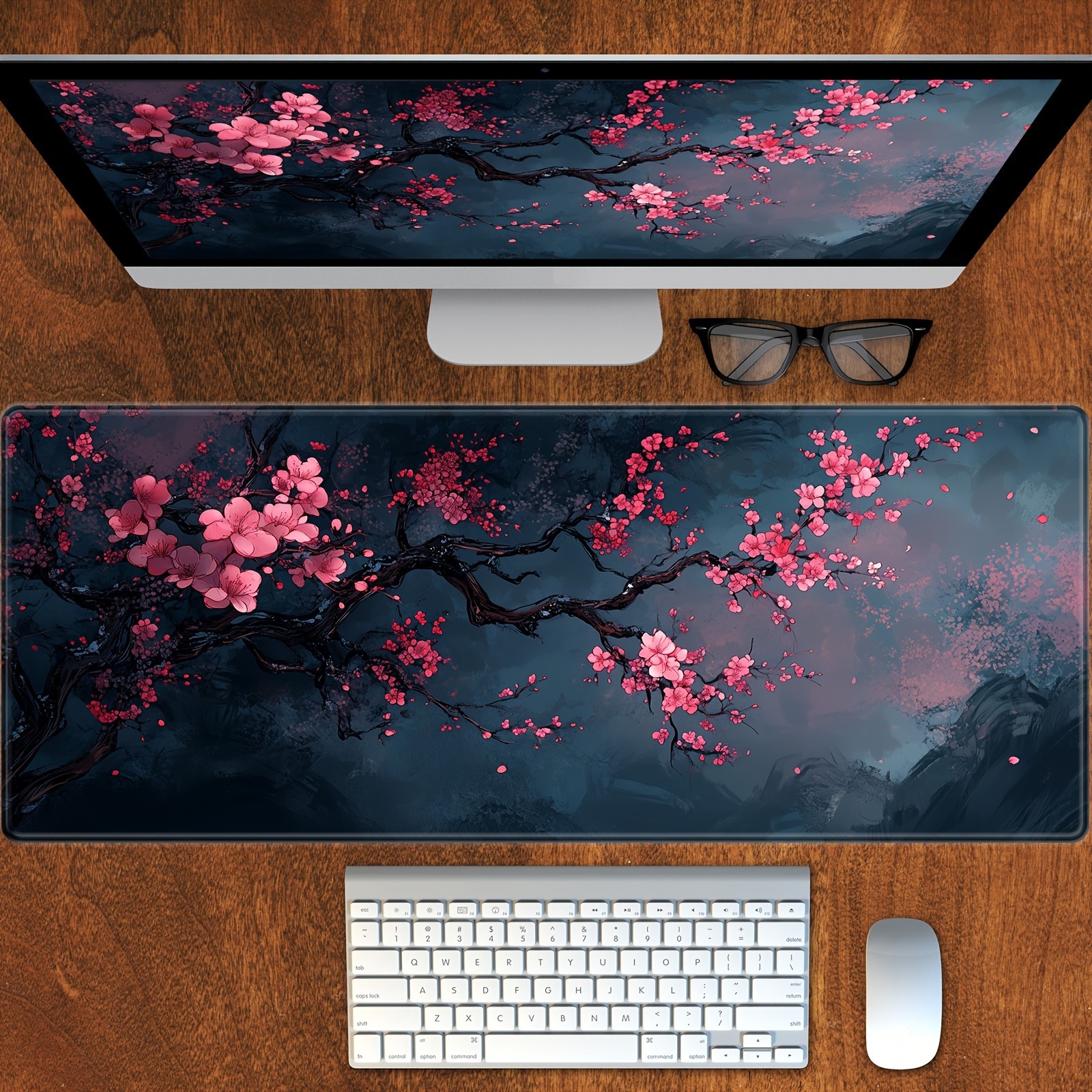 Night Cherry Blossom gaming mo - Rubber Mat Desk 리뷰 및 가격