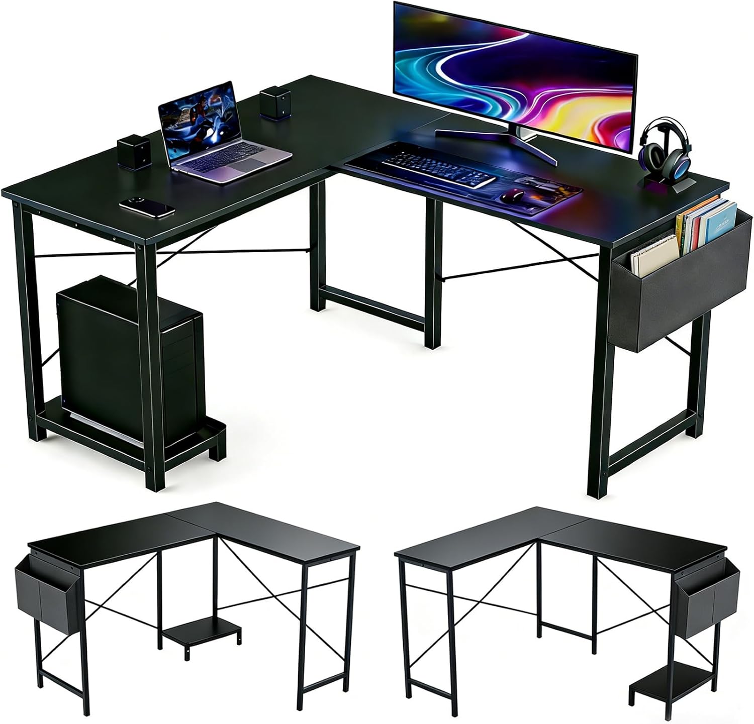 Reversible L-Shaped Desk with  - Desk Setup Reference 리뷰 및 가격