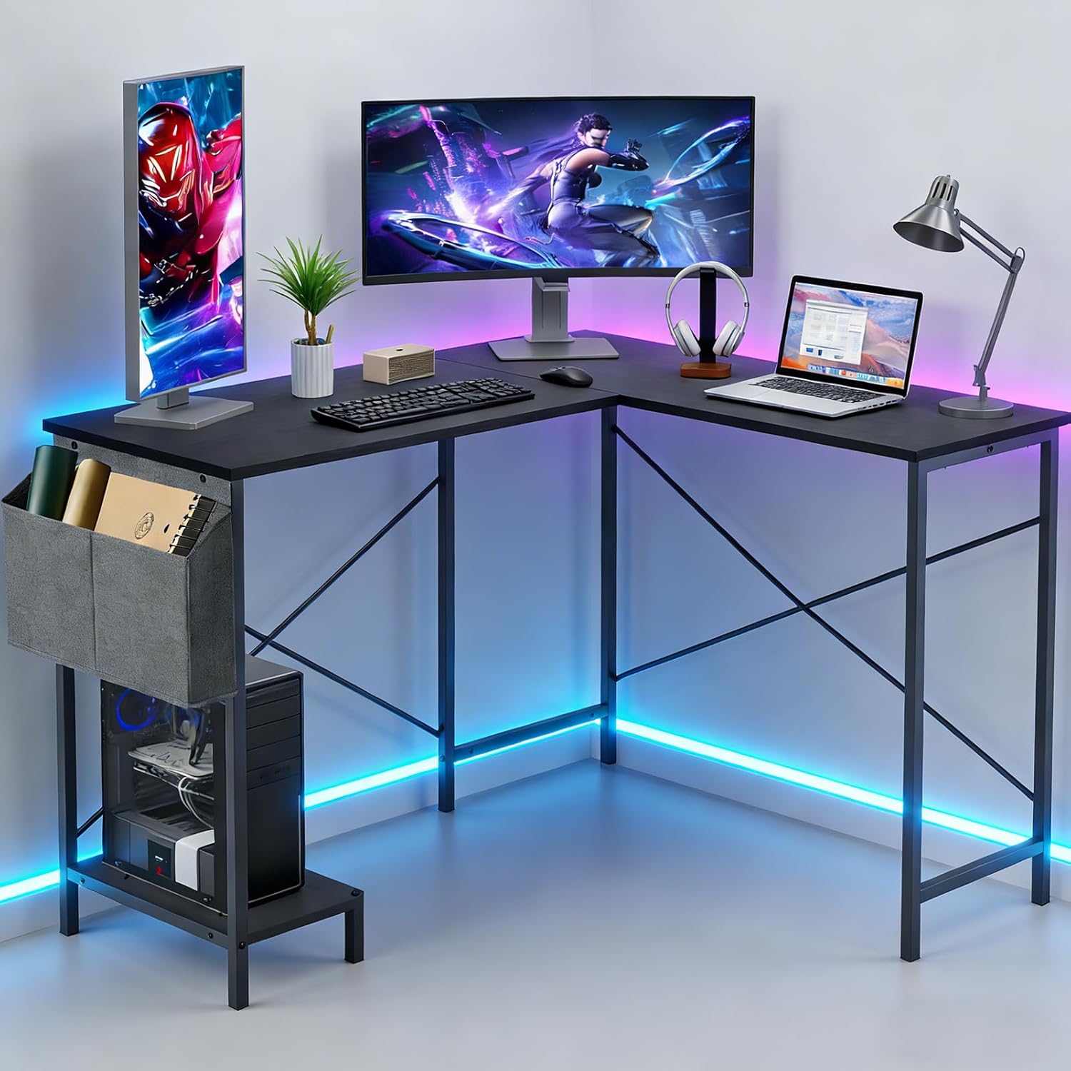 Reversible L-Shaped Desk with  - Desk Setup Reference 리뷰 및 가격