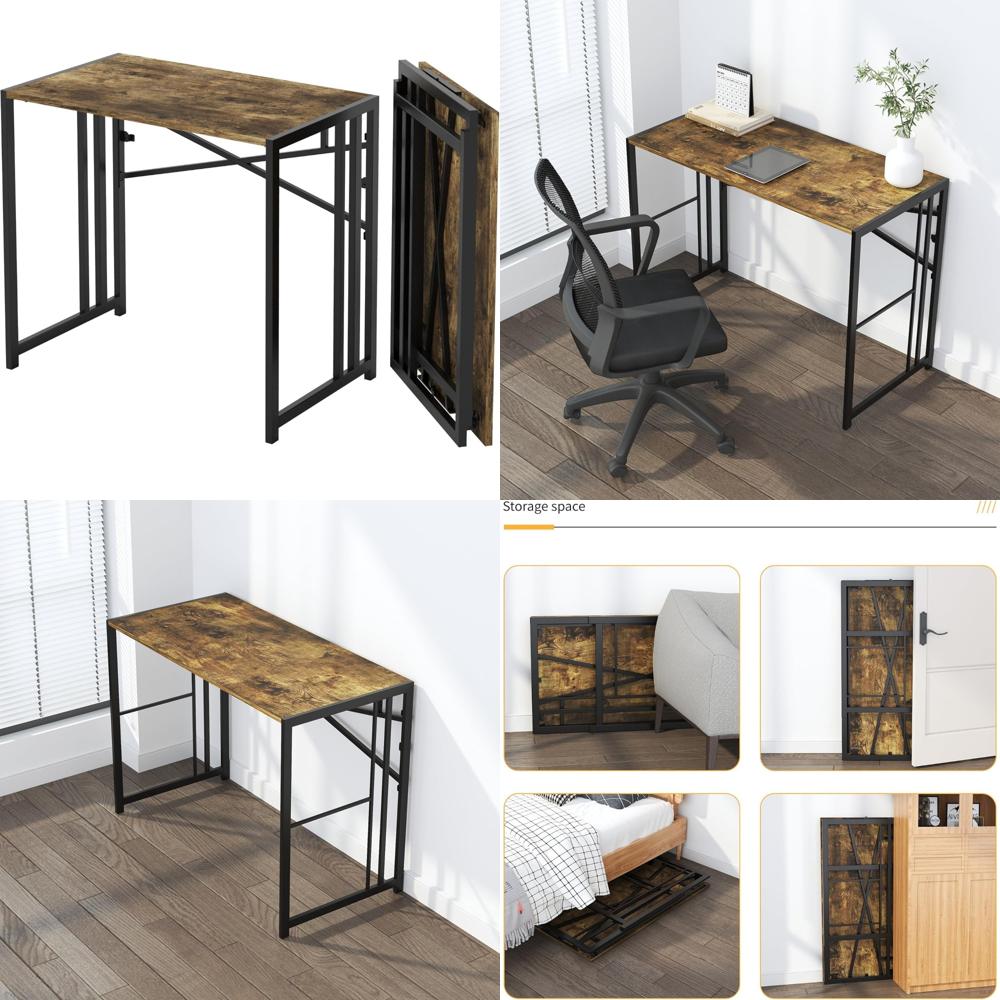 Compact 35-Inch Folding Desk f - Desk Setup For Small Space 리뷰 및 가격