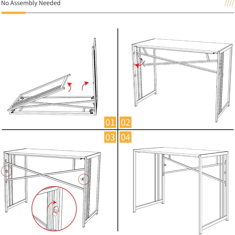 Compact 35-Inch Folding Desk f - Desk Setup For Small Space 리뷰 및 가격