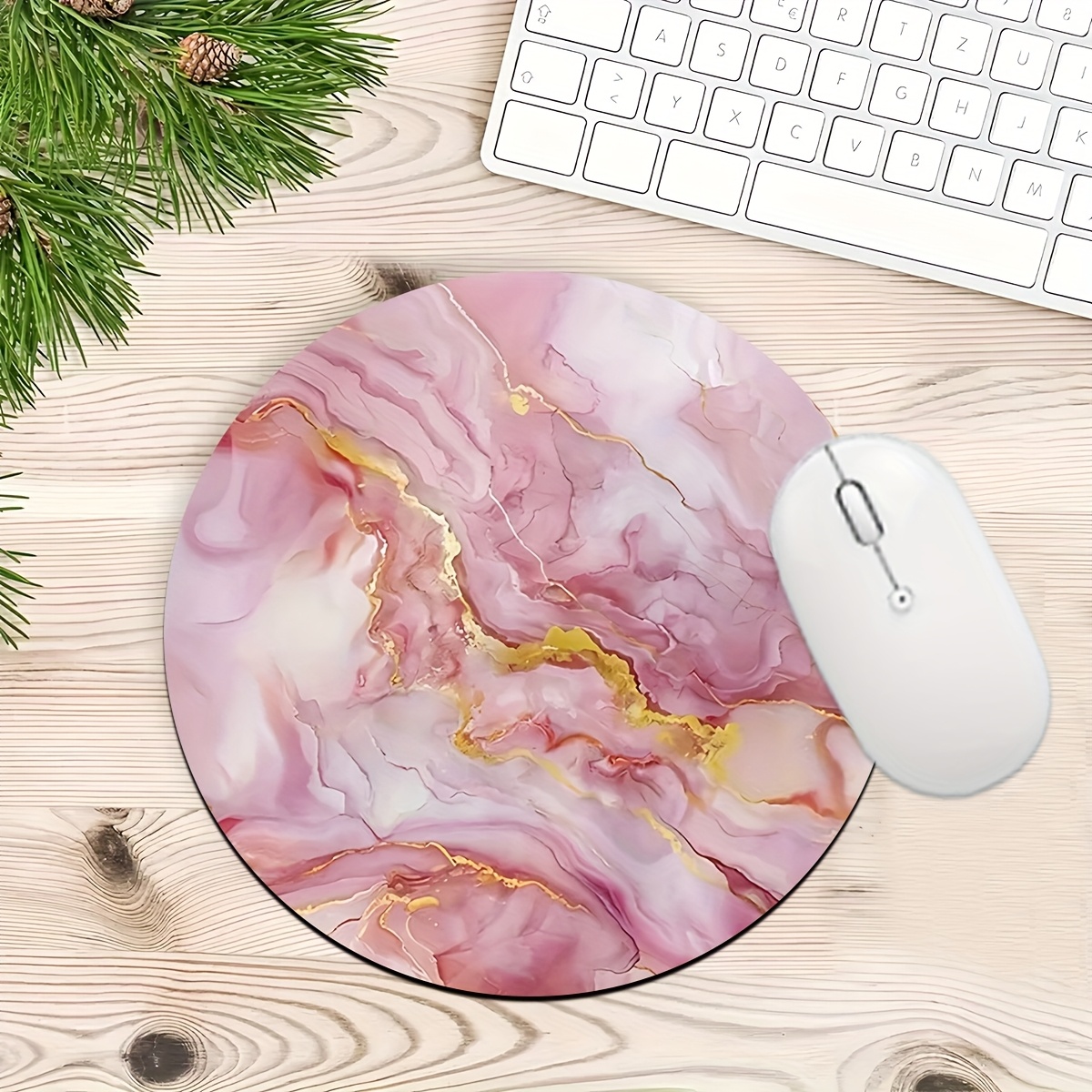 Pink Marble Mouse Pad PC Lapto - Desk Setup Pc And Laptop 리뷰 및 가격
