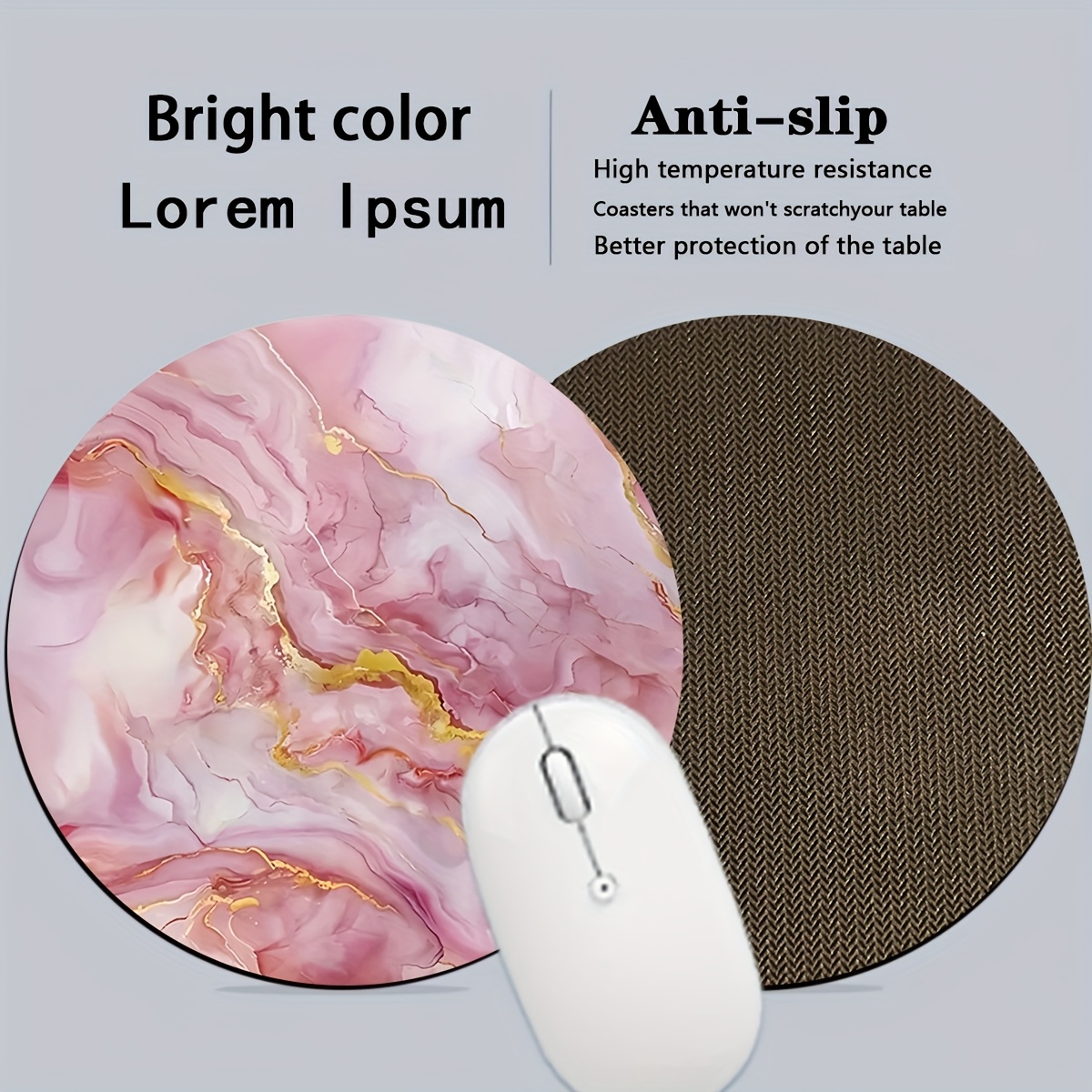 Pink Marble Mouse Pad PC Lapto - Desk Setup Pc And Laptop 리뷰 및 가격