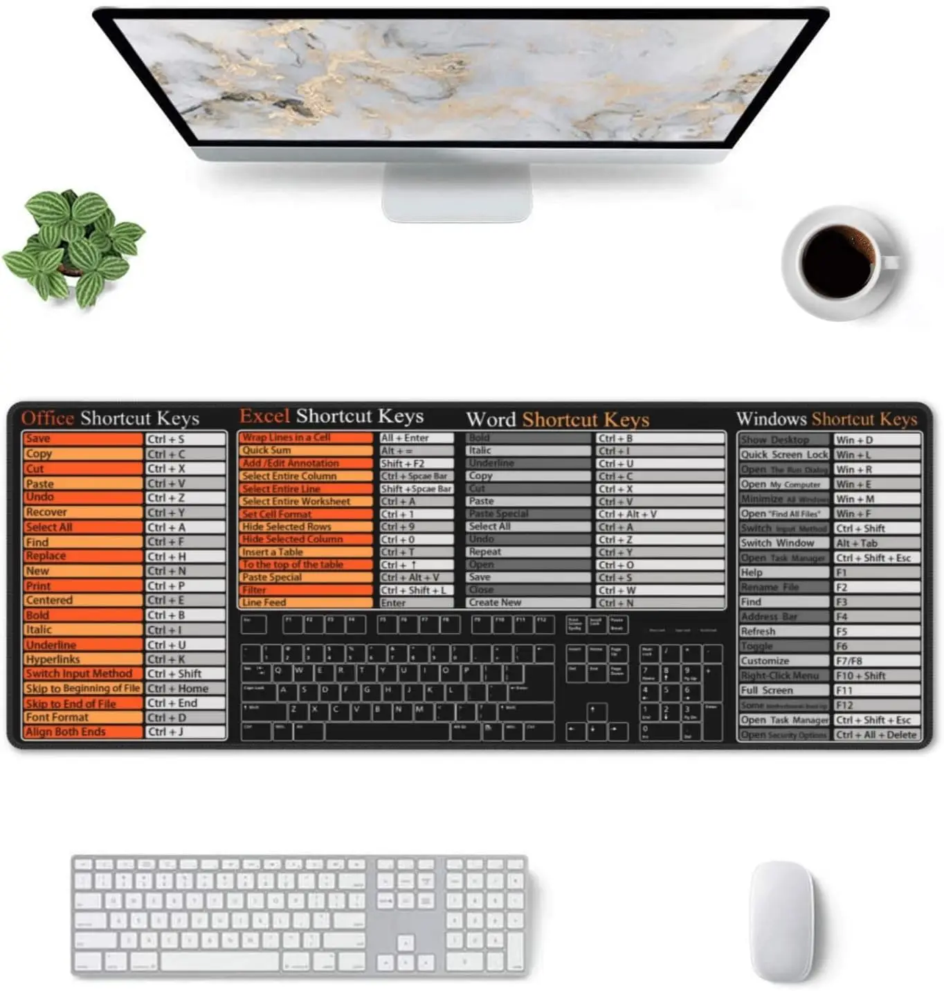 Stylish Office Shortcut Keys R - Desk Setup Reference 리뷰 및 가격