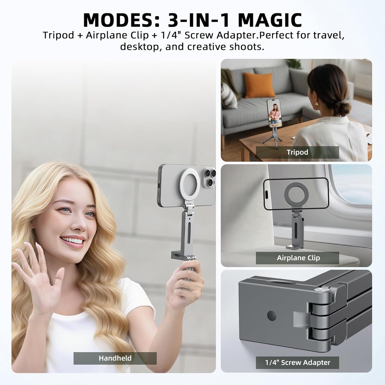 Magnetic Selfie Phone Holder T - Desk Setup Stand 리뷰 및 가격