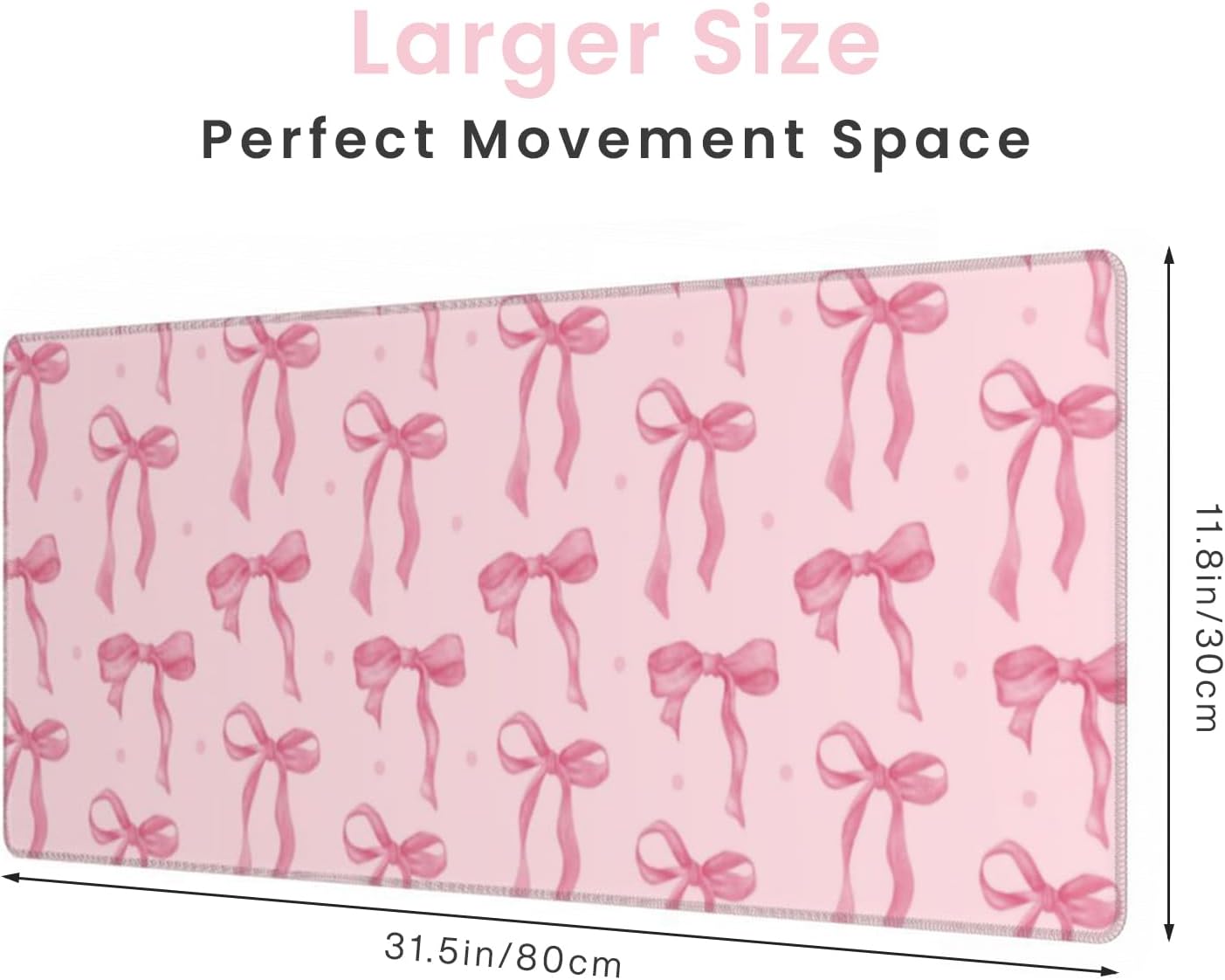 Pink Bow Desk Mat, Large Mouse - Rubber Mat Desk 리뷰 및 가격