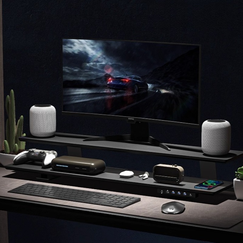 Solid Wood Gaming Desk Top wit - Desk Setup Usb Hub 리뷰 및 가격