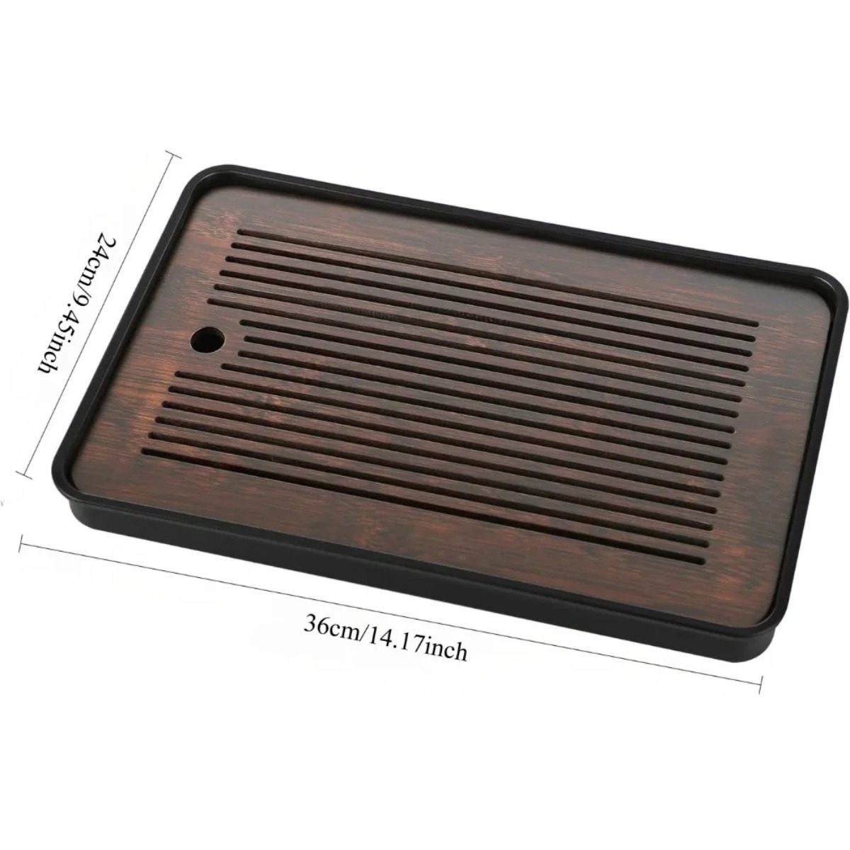 Natural Bamboo Tea Tray with H - Desk Setup Clean 리뷰 및 가격