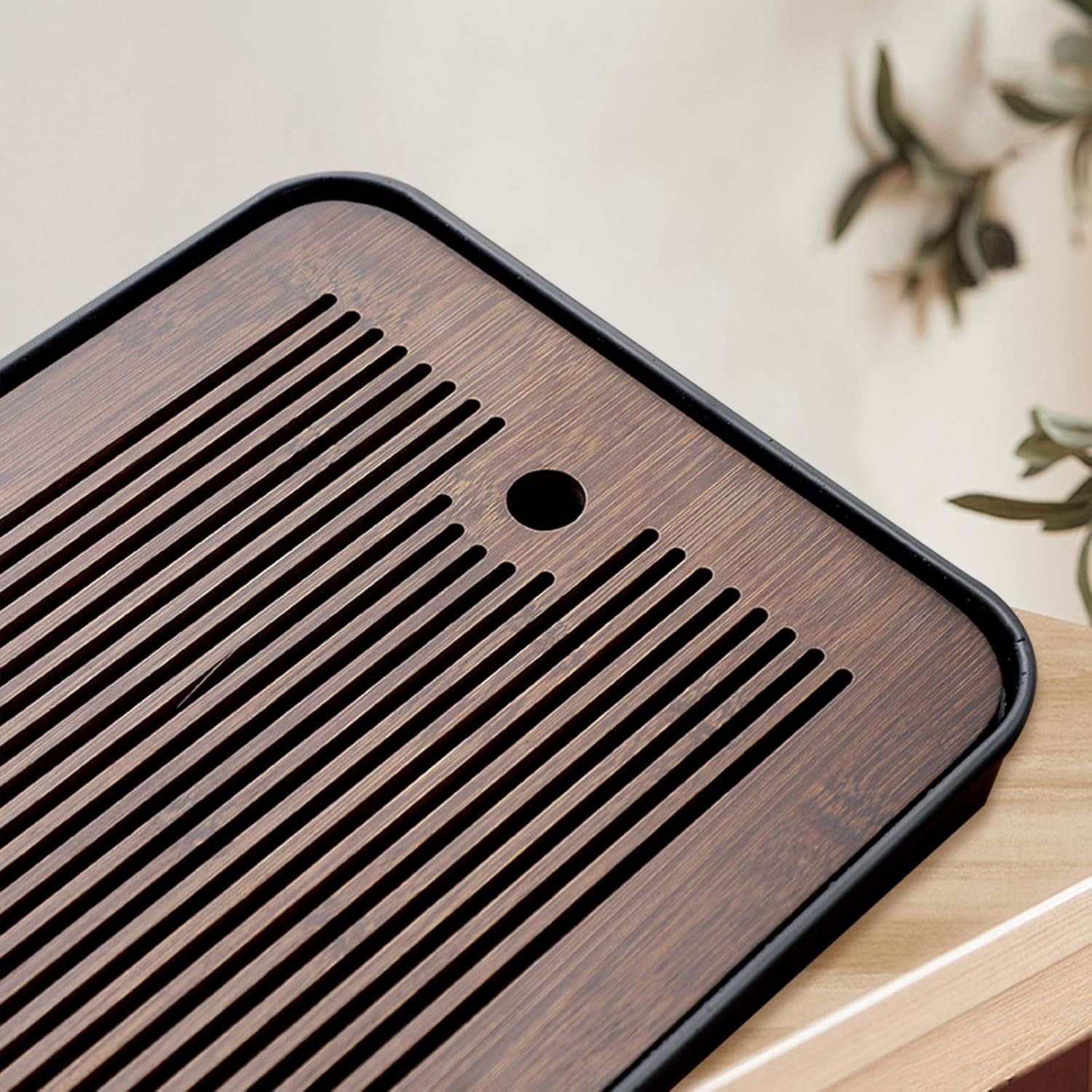 Natural Bamboo Tea Tray with H - Desk Setup Clean 리뷰 및 가격