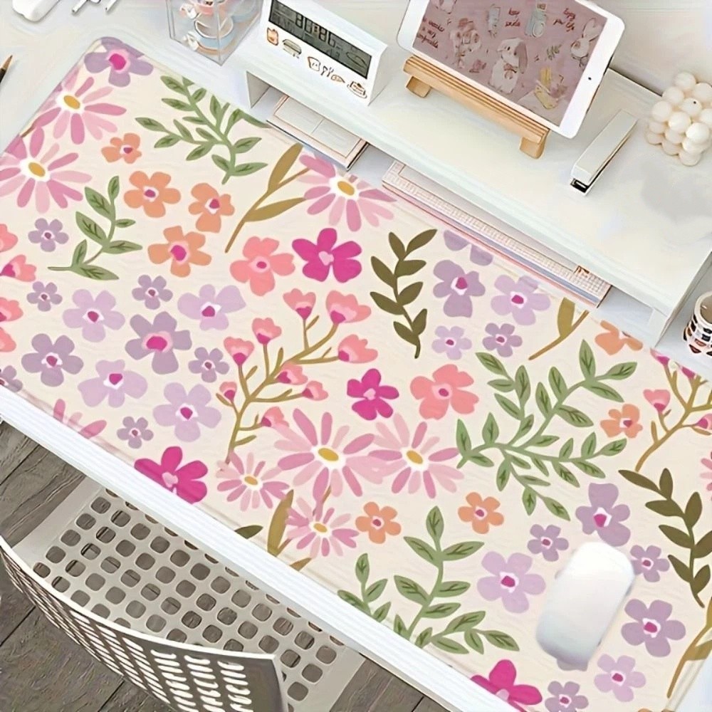 Desk Mat Large Floral Desk Pad - Rubber Mat Desk 리뷰 및 가격