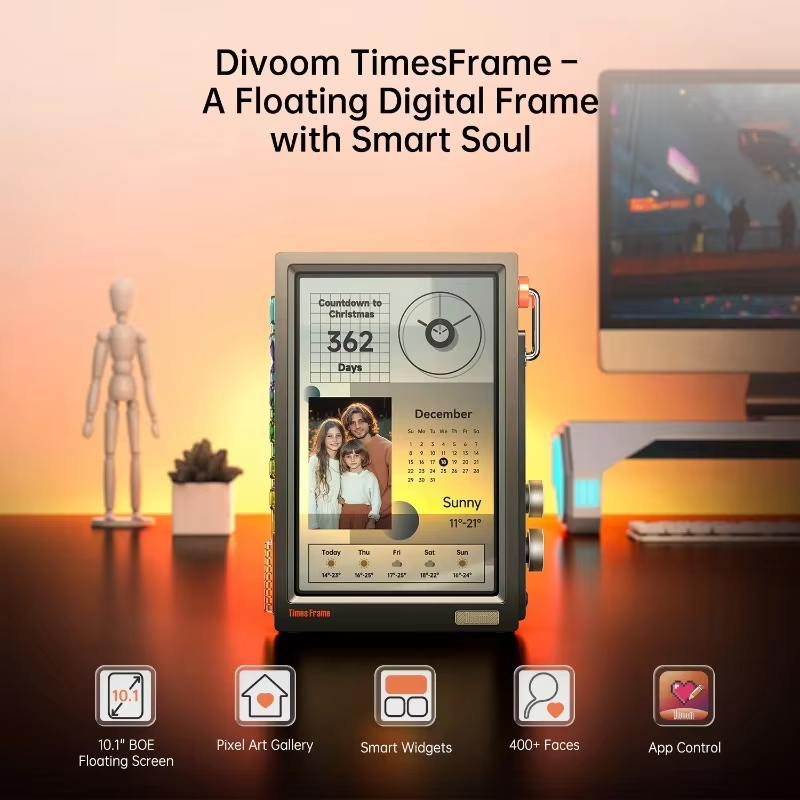 Digital Picture Frame Transpar - Desk Setup Videos 리뷰 및 가격