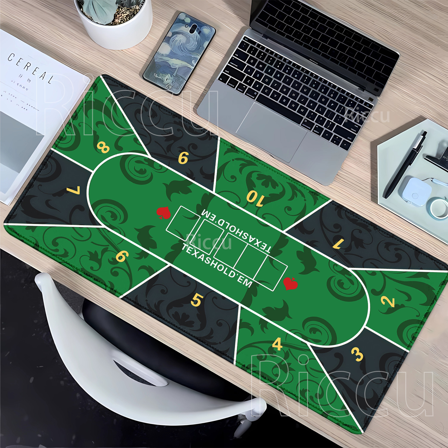 Mousepad Texas Hold’em poker R - Rubber Mat Desk 리뷰 및 가격