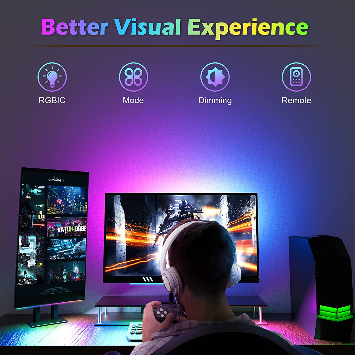 Under Monitor Light Bar RGB Dr - Desk Setup Tech 리뷰 및 가격