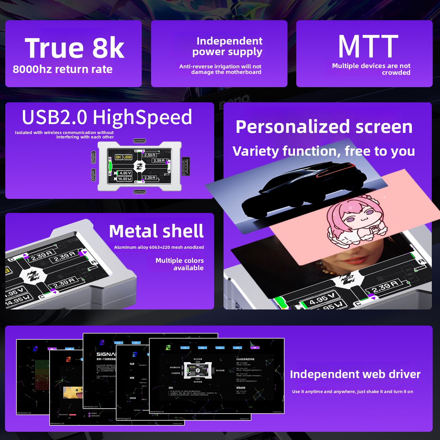 HMLAB ZNEO Gaming USB Hub - 2- - Desk Setup Usb Hub 리뷰 및 가격